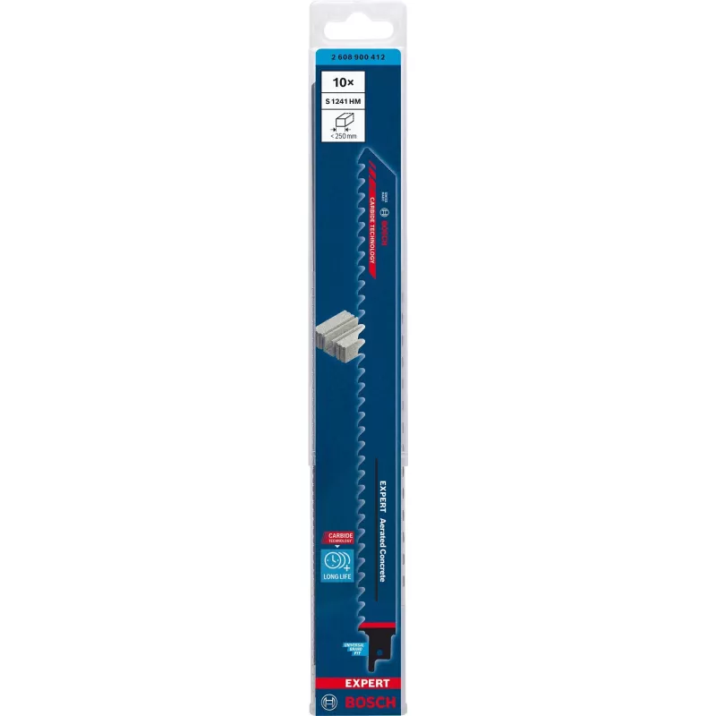 Bosch 2 608 900 412 hoja de sierra de calar/marquetar/sable hoja de sierra sable metal duro 10 uds.