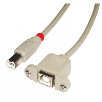Cable USB Lindy 31800 0,5 m USB B gris