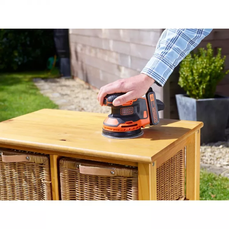 Black & Decker BDCROS18N-XJ lijadora orbital portátil 12000 rpm negro, naranja