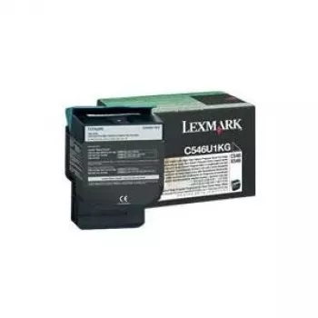 Tóner Lexmark C546U1KG - Negro - Rendimiento: 8.000 páginas (C546U1KG)