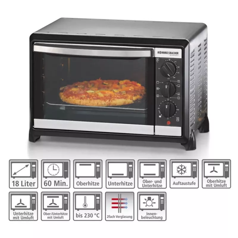 Mini horno Rommelsbacher BG 1055/E
