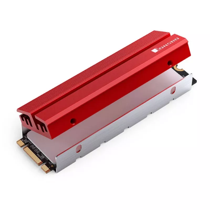 Disipador para SSD M.2 Jonsbo M.2-6 RED 2280 disipador pasivo para unidades NVMe/SATA 2280