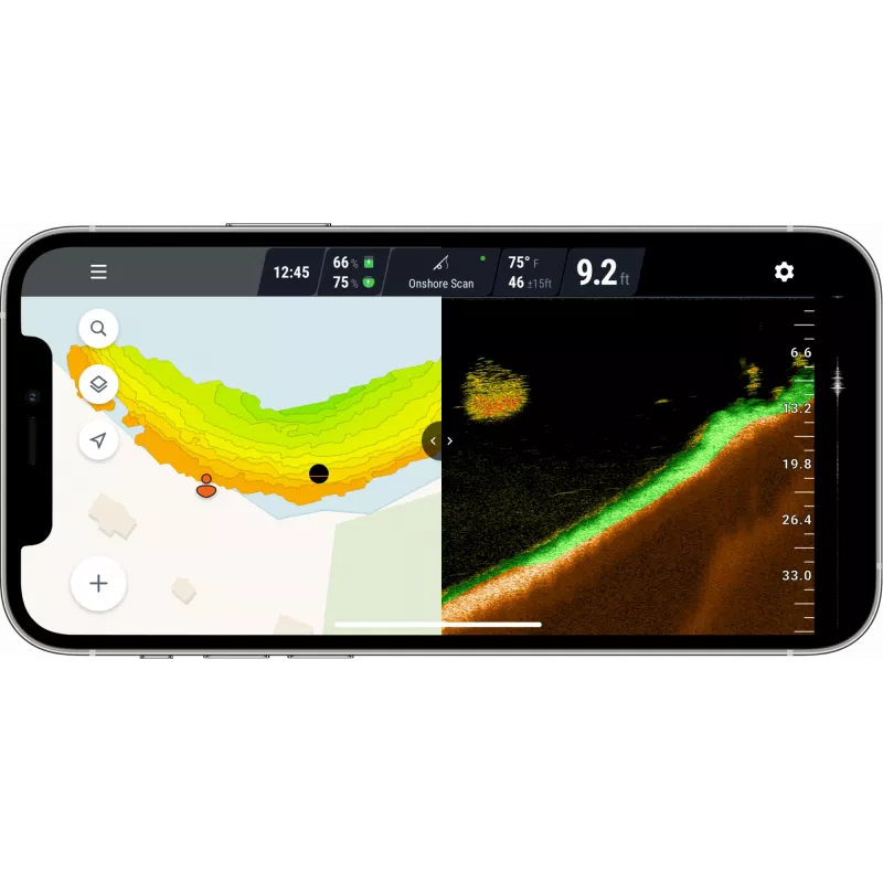 Deeper Smart Sonar PRO+ 2 sonda de pesca lanzable, 100/240/675 kHz, profundidad 100 m, Wi-Fi, GPS, hasta 9 h, negra