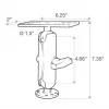 Soporte para electrónica marina RAM Mounts RAM-111U, aluminio, negro