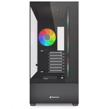 Caja de PC Sharkoon AK6 RGB, ATX, Negra