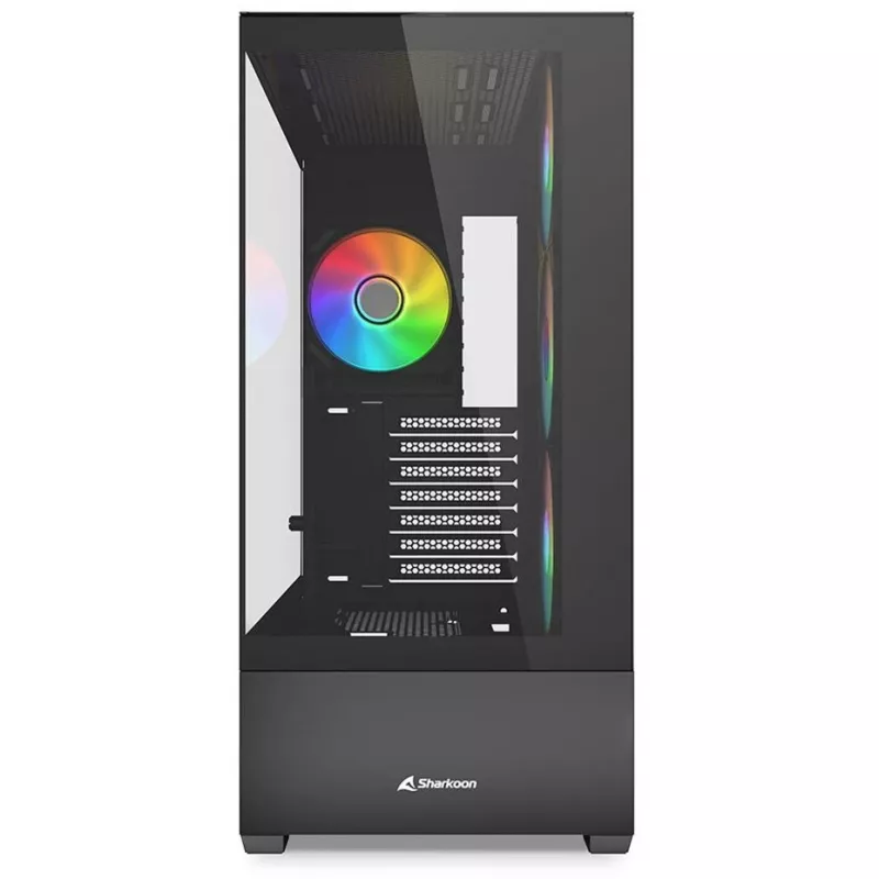 Caja de PC Sharkoon AK6 RGB, ATX, Negra