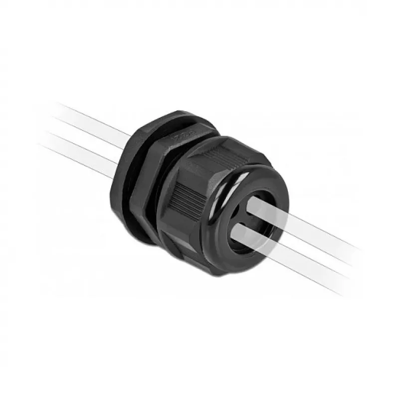 Prensaestopas DeLOCK 60375 negro plástico 2 uds.