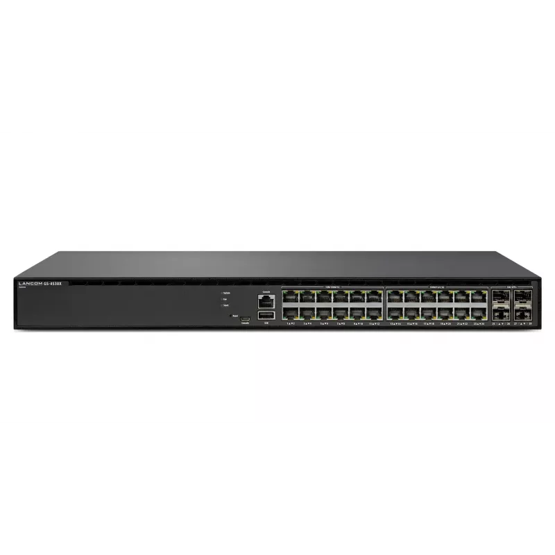 LANCOM GS-4530X - Switch - gestionado - 12 x 10/100/1000 + 12 x 100/1000/2,5G + 4 x 1 Gigabit / 10 Gigabit SFP+ + 2 x 10/40 Gigabit QSFP+ - sobremesa