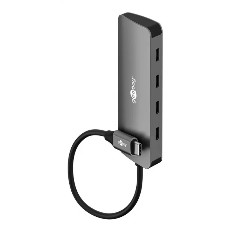 Goobay hub USB slim de 4 puertos USB-C a 10 Gbit/s - conector macho> 4x (76565)