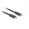 Cable USB-C a USB-C LANBERG CA-CMCM-32CU-0010-BK — USB 3.2 Gen 2, 1 m, negro, carga de 100 W, vídeo 4K