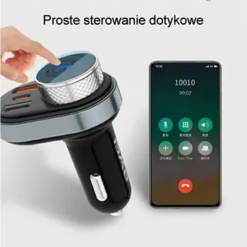 Manos libres Awei C-843 Bluetooth 5.0 con transmisor FM, conexiones USB y USB-C