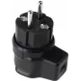 Clavija angular eléctrica Bachmann goma maciza 740.017 IP44 negra, clavija angular de goma de 3 polos