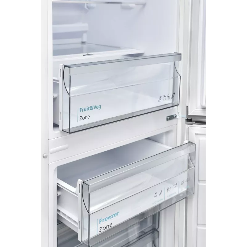 Sharp SJ-FBB05DTXWE frigorífico combinado de libre instalación, 288 l (204 l + 84 l), congelador inferior, NanoFrost, 180 cm, clase energética E, blanco