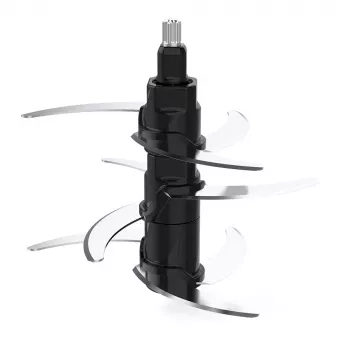 Picadora eléctrica Rommelsbacher MZ 800, 800 W, bol de cristal de 2,7 L, 9 cuchillas de acero inoxidable, regulación de 22 velocidades, negro acero inoxidable
