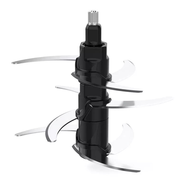 Picadora eléctrica Rommelsbacher MZ 800, 800 W, bol de cristal de 2,7 L, 9 cuchillas de acero inoxidable, regulación de 22 velocidades, negro acero inoxidable