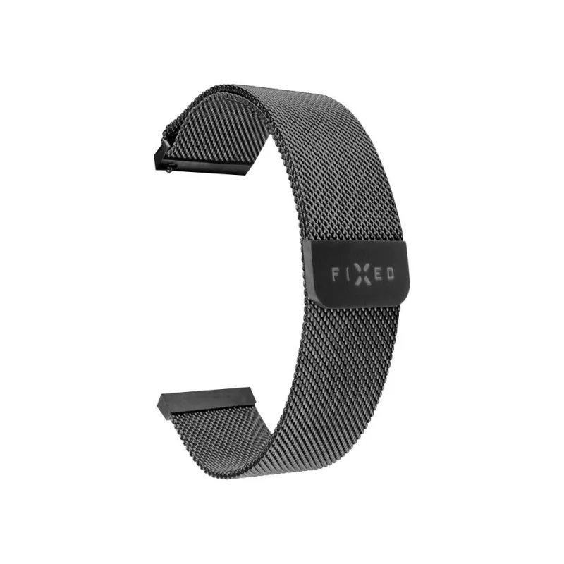 Correa de reloj FIXED Mesh Strap FIXMEST-18MM-BK 18 mm cambio rápido negro malla metálica