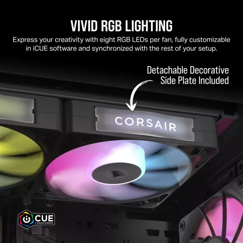 Ventilador Corsair iCUE LINK RX140 RGB 14 cm negro 300-1700 rpm