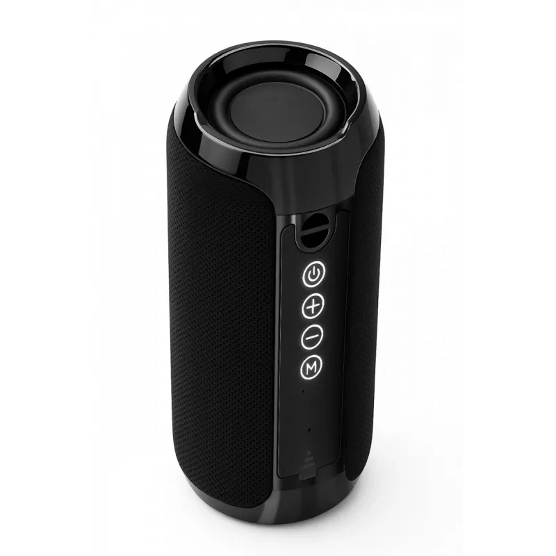 Altavoz estéreo Bluetooth portátil SQUEAK SQ1008 — 14W RMS, Bluetooth 5.3, 1200 mAh, IPX4, FM, LED, AUX, USB