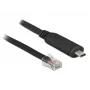 DeLock - Adaptador serie - USB-C - RS-232 x 1 - negro (63912)