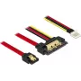 Cable SATA DeLOCK 85232 0,3 m SATA 7 pines + Molex 4 pines SATA 22 pines negro