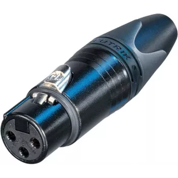 Conector XLR Neutrik conector hembra recto, número de polos: 3, negro NC3FXX-BAG 1 ud. (NC3FXX-BAG)