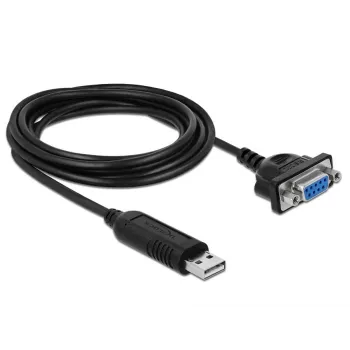 Cable serie DeLOCK 66281 negro 1,8 m RS-232 USB Type-A