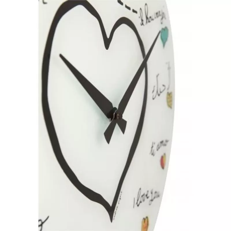 Reloj NeXtime 8030 Loving You, Ø43 cm, pared, blanco/multicolor