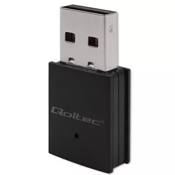 Adaptador USB Wi-Fi mini inalámbrico compacto QOLTEC 57007 – Single-Band 2,4 GHz, hasta 150 Mbit/s, antena interna