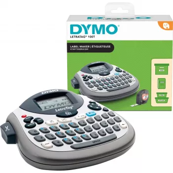 Impresora de etiquetas Dymo LetraTag LT-100T con teclado QWERTZ, impresora de etiquetas térmica portátil