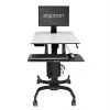 Ergotron WorkFit-C - estación de trabajo de pie/sentado simple LD - carro multimedia - negro - gris - 7,3 kg - 61 cm (24