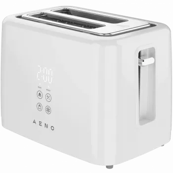 Tostadora AENO ATS0002W 2 ranuras, 780–930 W, 220–240 V 50–60 Hz, 3 modos, 7 niveles de tostado, blanca