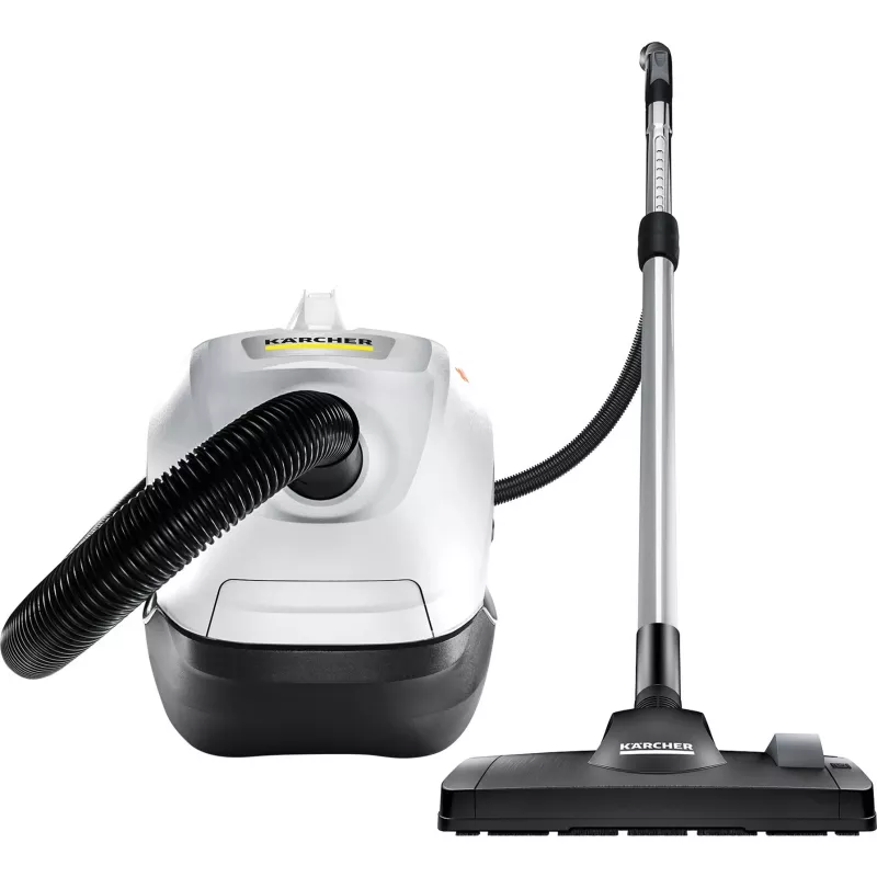 Aspirador de suelo Kärcher DS 6 — limpieza en seco, 650 W, capacidad de polvo de 2 l, HEPA 13, radio de acción de 10,2 m, tubo telescópico