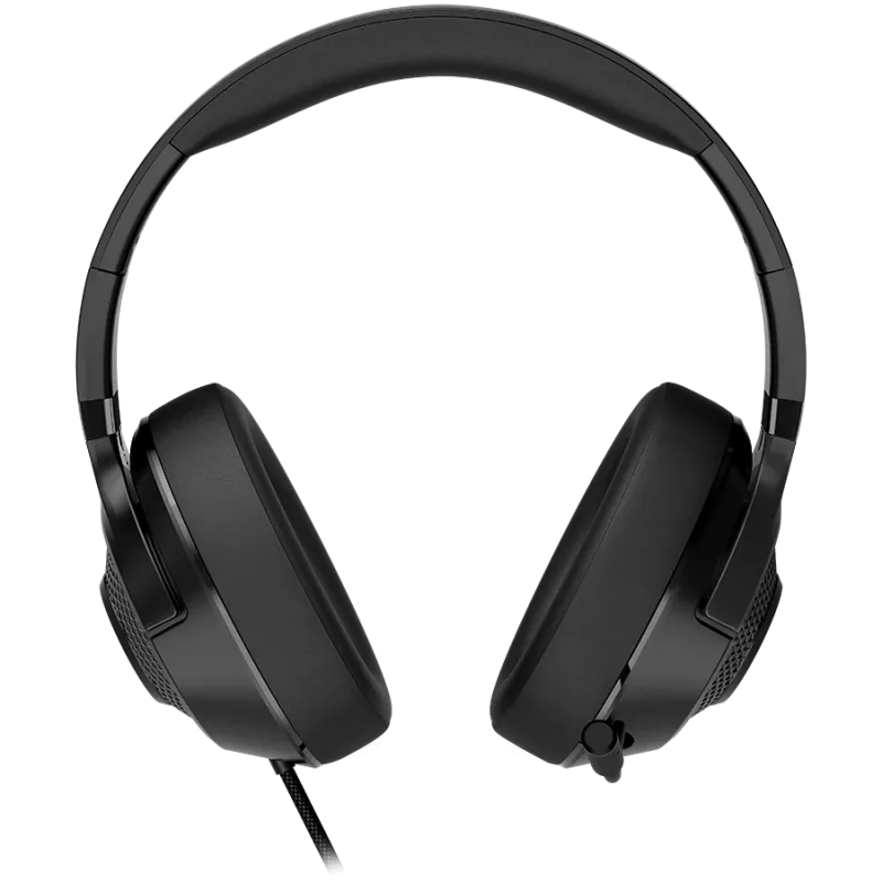 LORGAR Noah 101, Auriculares gaming con micrófono, conexión jack de 3,5 mm, longitud del cable 2 m, diseño plegable, almohadillas de piel sintética PU, tamaño: 185*195*80 mm, 0,245 kg, negro