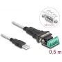 DeLOCK adaptador USB 2.0 Type-A a serie RS-422/485 conector macho regleta de 6 pines 0,5 m