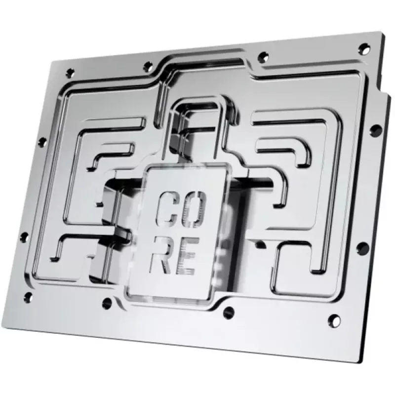 Refrigeración líquida para tarjeta gráfica Alphacool Core RX 9070 XT Hellhound+ Transparent Chrome con backplate