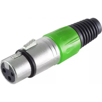 ShiverPeaks BASIC-S Acoplador XLR (hembra), verde (BS55022-G)