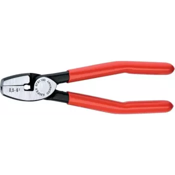 Alicates para terminales Knipex l.180mm 0,5-6,0 (AWG 20-10) mm recubrimiento plástico polarizado