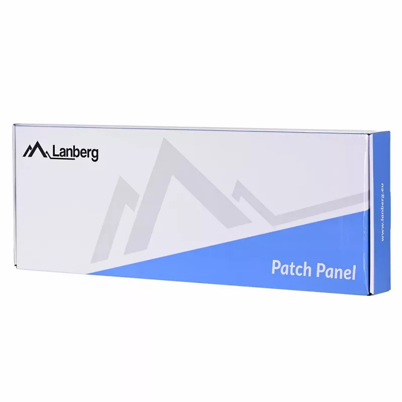 Patch panel 1U LANBERG PPKS-1124-B, 24 puertos, 1U, ABS, negro, 482,6×44,5×154 mm
