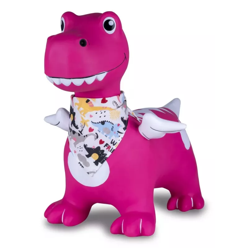 Juguete saltarín Jamara HoppyDoo Dino con alas rosa con bomba 466008