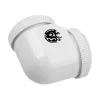 Adaptador en 90° BitsPower para tubo rígido de 16 mm OD a tubo rígido de 16 mm OD, blanco