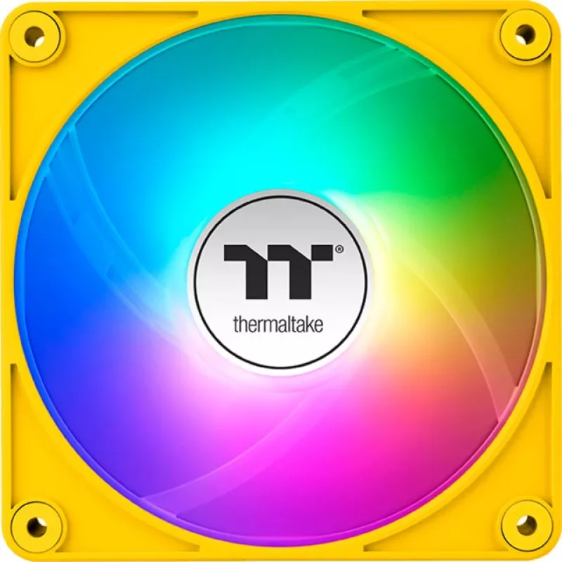 Ventilador de caja Thermaltake CT140 EX ARGB 140 mm amarillo pack de 3