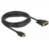 Adaptador de cable de vídeo DeLOCK 85655 3 m HDMI Type-A DVI negro