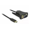 Delock 62964 Adaptador de USB-C a serie DB9 RS-232, 1,8 m, negro