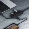 AUKEY CB-C71 hub USB-C 8 en 1, 3x USB-A 3.0, HDMI 4K@30Hz, Gigabit RJ45, SD/microSD, USB-C PD 100 W, cable de 0,15 m, aluminio, negro