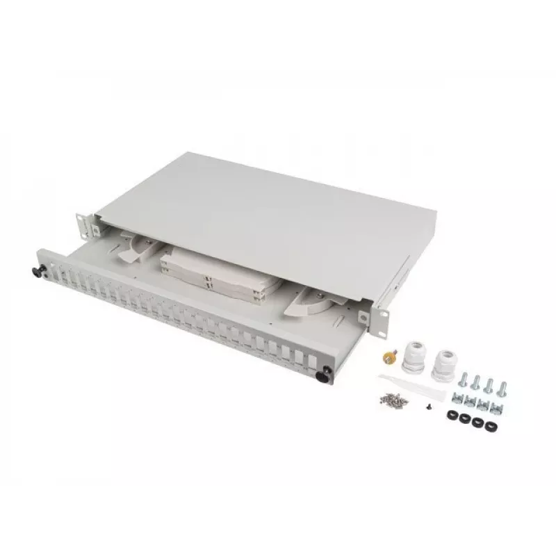 Patch panel de fibra óptica LANBERG FOP1-24SD-LQS 19 pulgadas 1U 24xSC Duplex 24xLC Quad