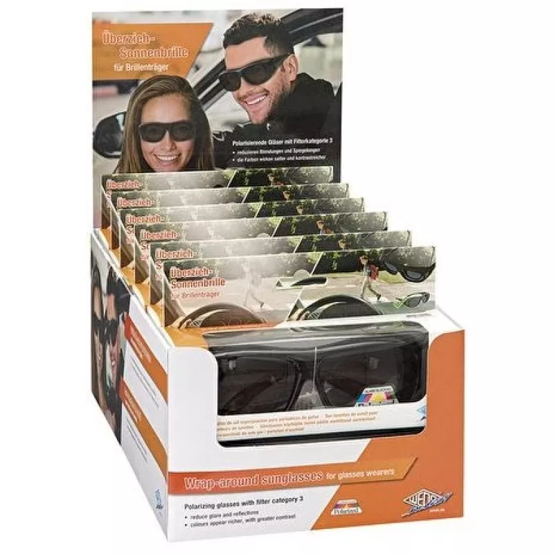 Gafas de sol WEDO 271 48599 ovaladas, envolventes, unisex, lentes polarizadas, diseño sobre gafas