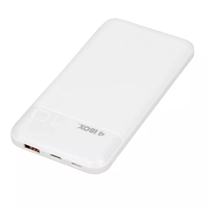 Batería externa portátil IBOX IPB10 10000 mAh, Li-Ion, Quick Charge 3.0, salidas USB-C y USB-A, 20W PD