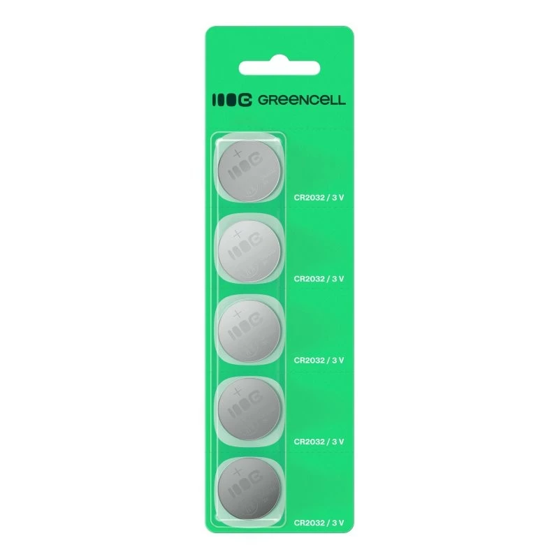 Pila de botón Green Cell CR2032 3V — pack de 5