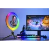 Lámpara anular RGB 26 cm con trípode