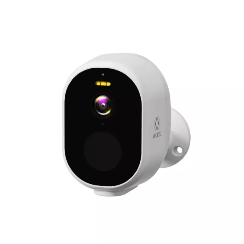 WOOX R4253-W Cámara exterior inteligente, Wi-Fi 2,4 GHz, 2K, F2.0 1/2,8 4 megapíxeles, H92°/ V66° / D128°